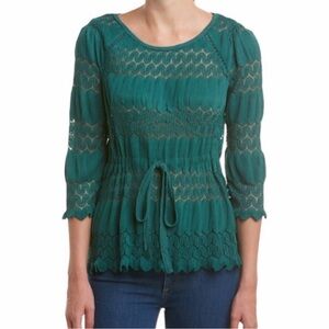 Free People Fire Island top green medium
